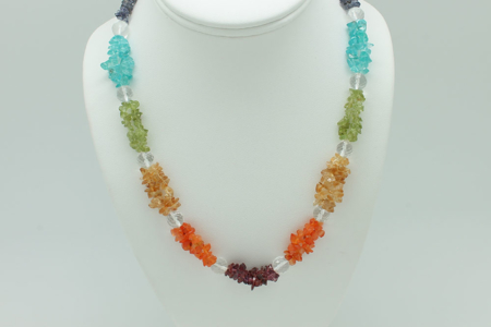 Chakra Chip Necklace Double Strand 3224 zoom
