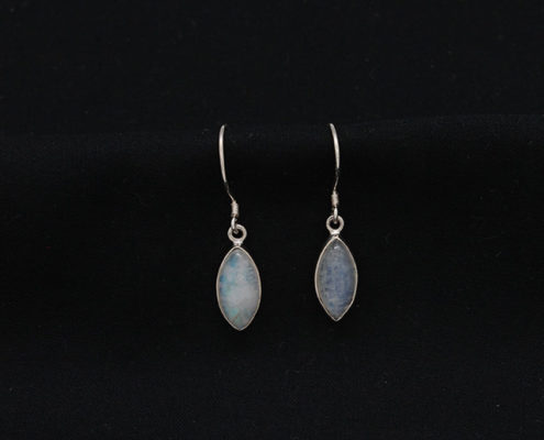 Moonstone Teardrop Sterling Silver Earrings #2752 zoom