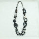 Black Lined Agate Necklace #3312