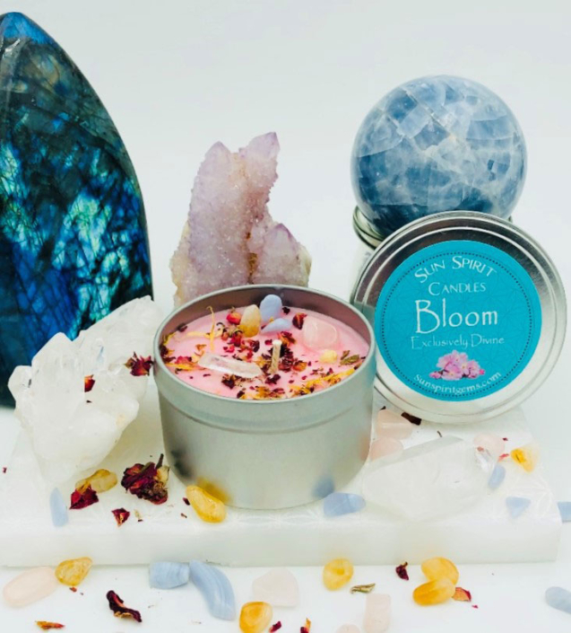 Bloom Scented Candle Sun Spirit Gems