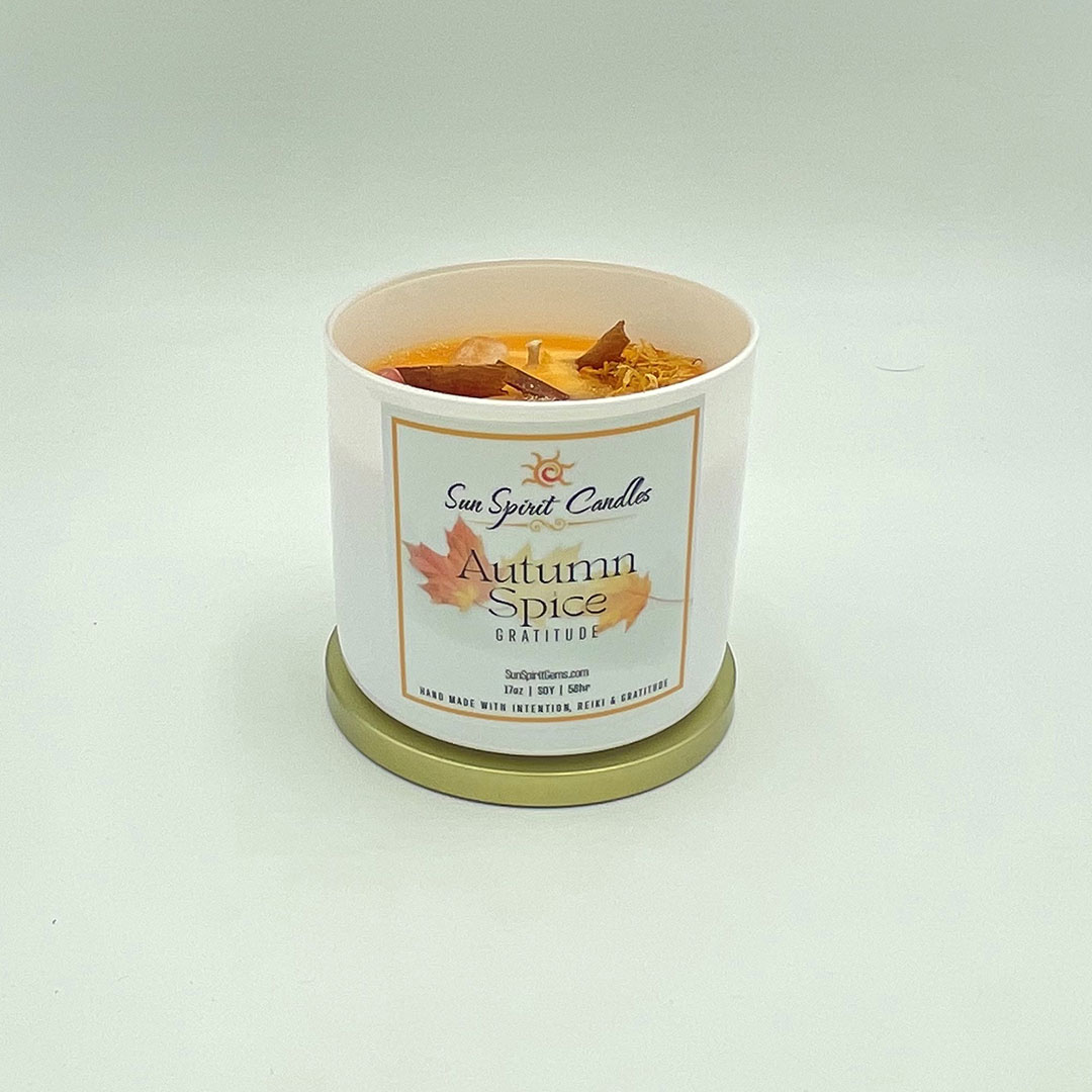 Autumn Spice 17 oz Scented Candle - Sun Spirit Gems & Candles