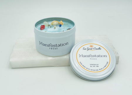Manifestation - Focus - Scented Candle - Sun Spirit Gems & Candles