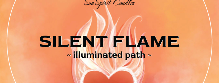 Silent-Flame-17oz_Red-Rose-Fonts Silent Flame Scented Candle - Healing Heart Collection - Sun Spirit Candles