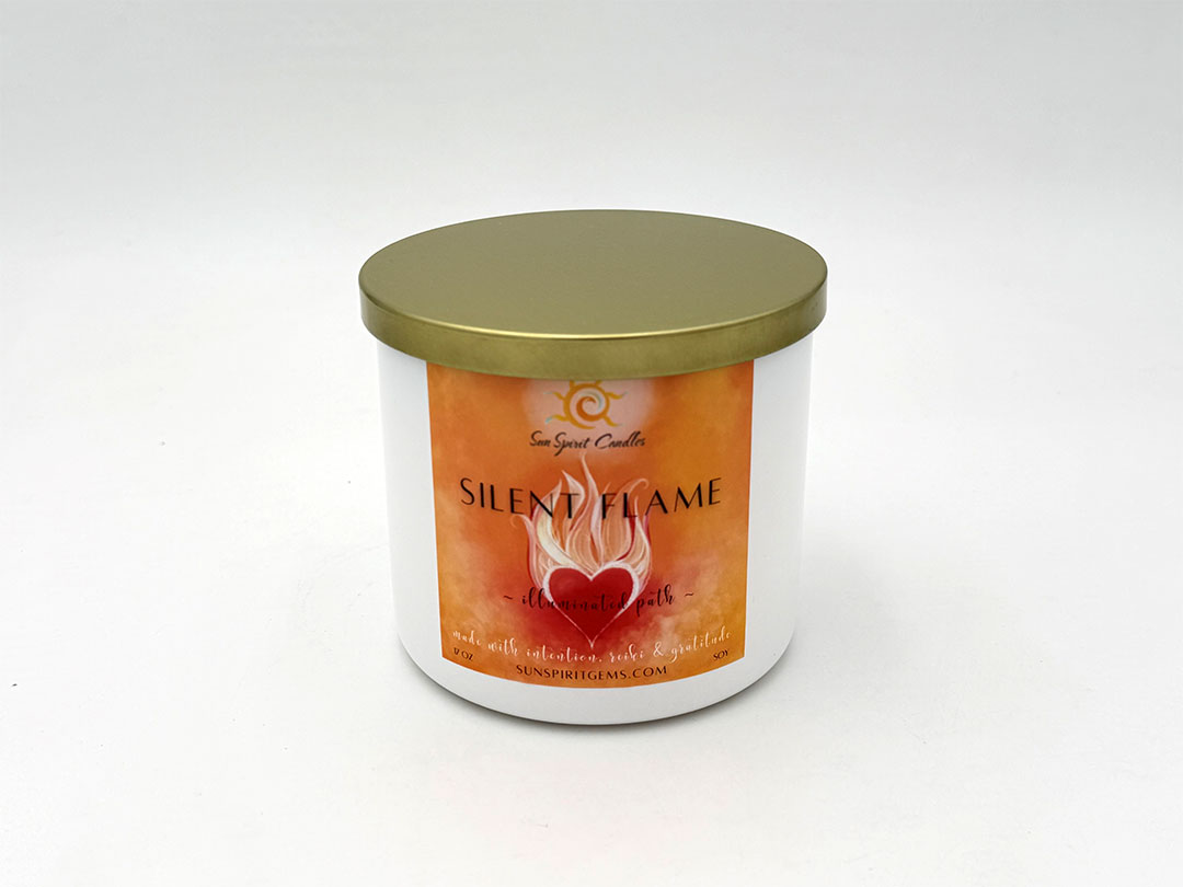 Silent Flame Scented Candle - Sun Spirit Gems & Candles